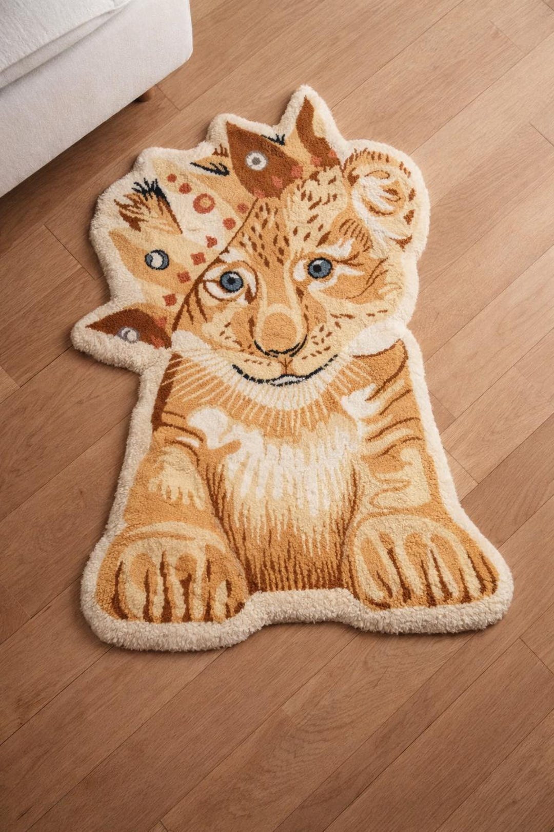 Hand-tufted Kids Rug in New Zealand Wool | Animal Floral Nursery Carpet ...