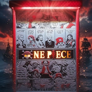 One Piece Luffy Shadow Box, 3D Anime Manga Light Art, Straw Hat Pirates Decor