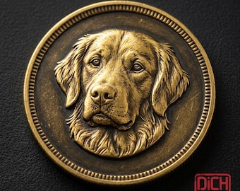 Custom Dog Metal coin, Vintage Keepsake Coin, Personalized Name Engraving Memorial Gift
