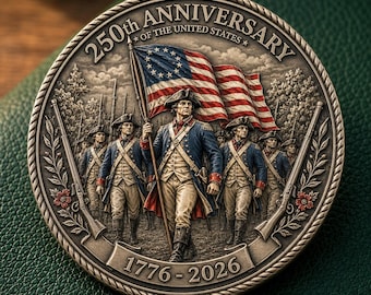 250th Anniversary United States George Washington Coin | 1776-2026 Semiquincentennial | Continental Army Patriotic Commemorative