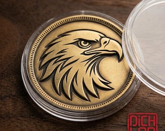 Custom Engraved Eagle Coin: Personalized Metal Keepsake (3D/2D)