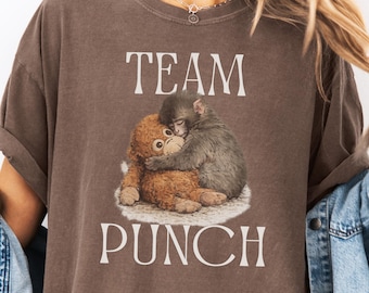 Team Punch Shirt, Comfort Colors Baby Monkey Punch Tee, Animal Lover Gift