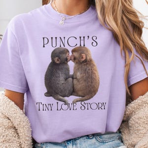 Comfort Colors Punch Monkey Shirt, Tiny Love Story Tee, Couple Baby Punch Monkey T-Shirt