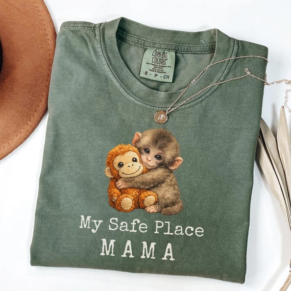 Comfort Colors® Baby Punch Monkey Shirt, My Safe Place Mama, Mother’s Day Gift