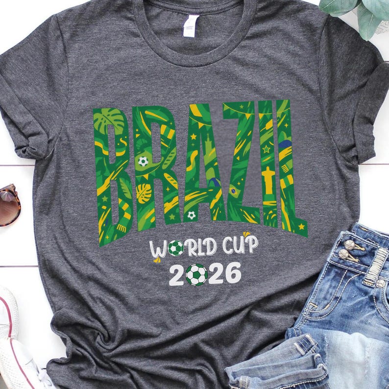 Brazil Soccer Shirt 2026, Brazil Football Fan Tee, World Cup Brazil Shirt, Brazil Team Shirt image 12
