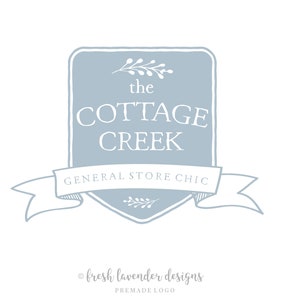 Farmhouse Logo, Custom Logo, Premade Logo, Country Logo, Shabby Chic Logo, Logo Design, Branding, Photography Logo, Rustic Logo,Cottage Logo