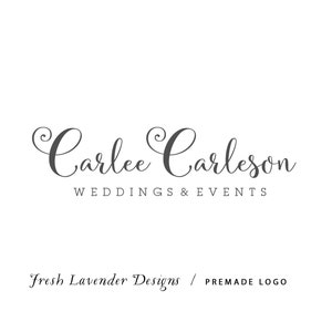 Custom Logo Designer Premade Logo Design and Watermark for Photographers and Small Businesses Text Only Handwritten Text