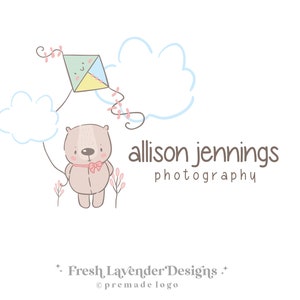 Bären Logo, Custom Logo, Logo Design, Vorgefertigtes Logo, Kite Logo, Teddybär Logo, Fotografie Logo, Branding, Doula Logo, Wasserzeichen
