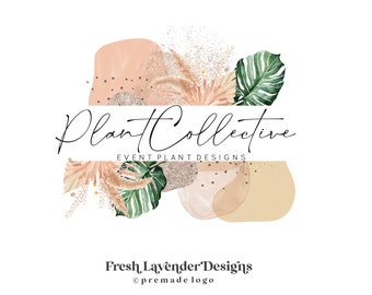 Plant Logo, Tropical Logo, Succulent Logo, Business Logo, Branding Package, Potted Plant Logo, Garden Logo, Logo Branding, Branding Package