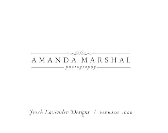 Custom Logo Design Premade Logo Design and Watermark for Photographers and Small Businesses Classic Font Only Logo with Flourish