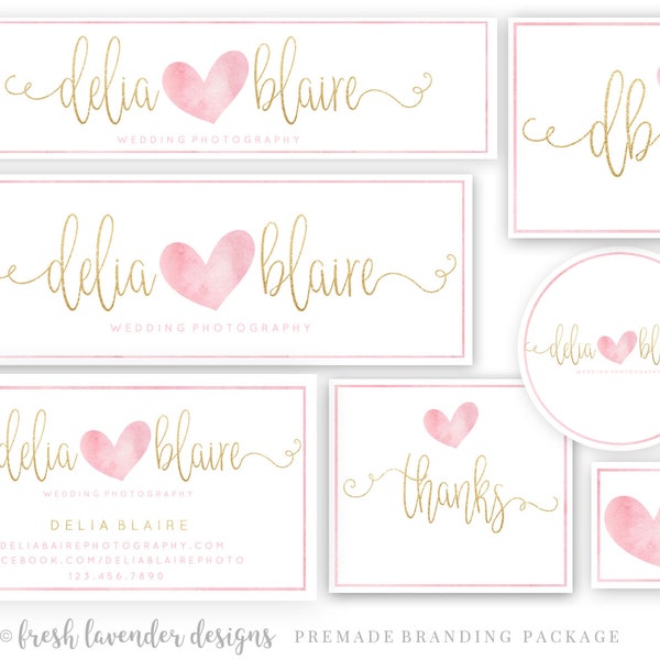Branding Package, Etsy Shop Set, Party Etsy Set, Heart Etsy Banner, Marketing Package, Branding Kit, Marketing Kit, Custom Etsy Shop