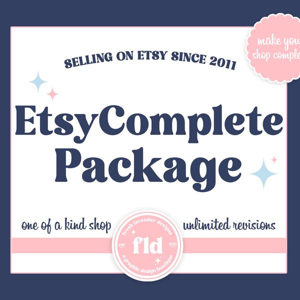 Etsy Shop-Set, Etsy-Banner, Etsy Shop-Grafik, Visitenkarte, Benutzerdefiniertes Etsy-Set, personalisierter Etsy-Shop, Wunderliches Etsy-Set, Florales Etsy-Set