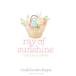 Yarn Logo Design: Premade Knitting Logo, Craft Business Branding