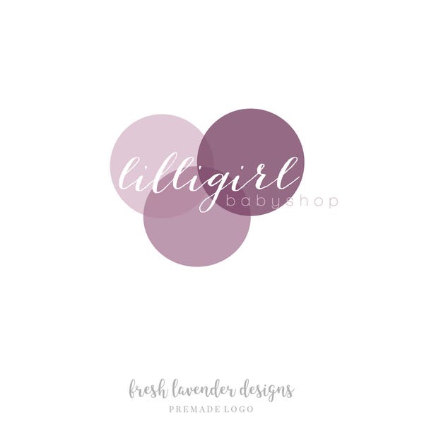 Polka Dot Logo, Purple Logo with Dots, Custom Logo, Photography Logo, Affordable Logo, Logo Branding, Watermark