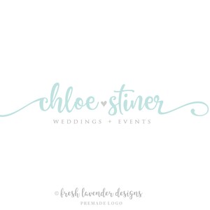 Premade Logo, Calligraphy Logo, Logo with Heart, Heart Logo, Name Only Logo, Text Only Logo, Wedding Logo, Photography Logo