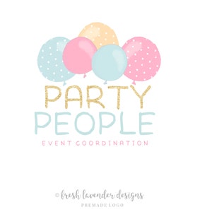 Whimsical Balloon Logo Design: Custom Party Branding