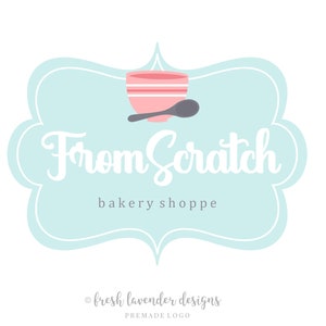 Bakery Logo, Logo for Bakers, Custom Logo, Logo Design, Premade Logo, Cooking Logo, Branding, Affordable Logo, Logo with Bowl, Whimsical