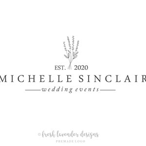 Lavender Logo, Custom Logo, Rustic Logo Design, Premade Logo, Premade Lavender Logo,Farmhouse Logo, Photography Logo, Watermark