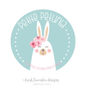 Bunny Logo, Custom Logo, Premade Logo, Rabbit Logo, Logo Designer, Photography Logo, Baby Logo, Whimsical Logo, Hand Drawn Logo, Branding