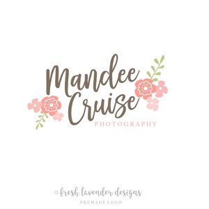 Hand Drawn Floral Logo, Floral Logo,  Custom Logo, Logo Designer, Premade Logo, Logo with Flowers, Affordable Logo, Branding, Watermark