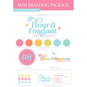 Colorful Retro Bakery Logo Design: Mini Branding Package