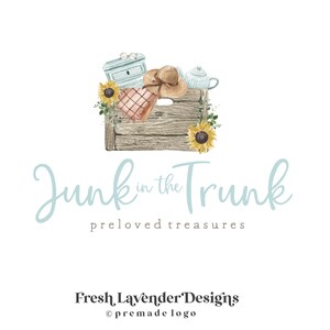 Rustic Farmhouse Logo: Premade Business Branding (PNG, JPG)