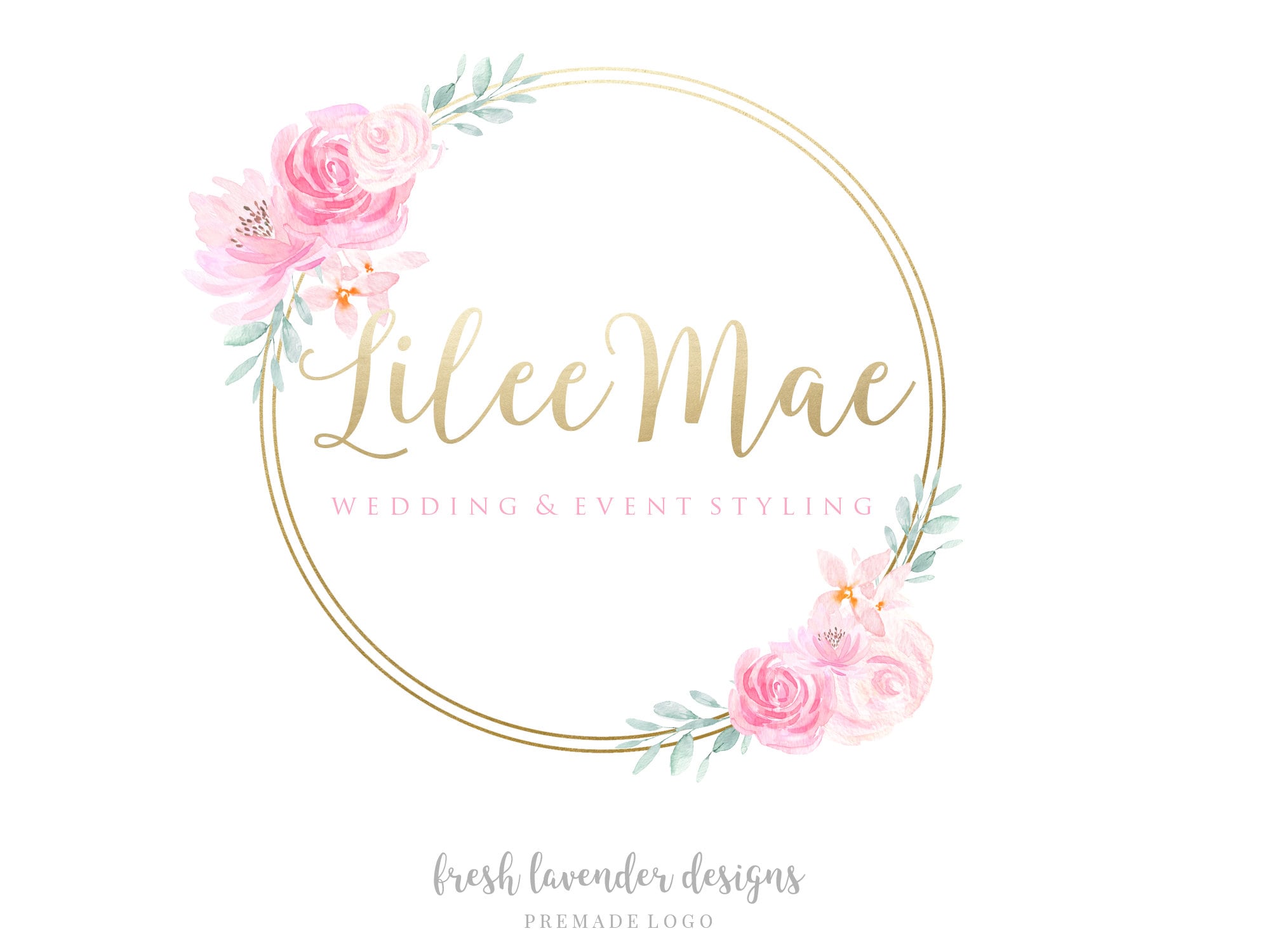 Custom Logo, Floral Pink Wreath Logo, Shabby Chic Logo, Premade Logo  Design, Logo Designers, Wedding Logo, Doula Logo, Photography Logo - Etsy  Ireland