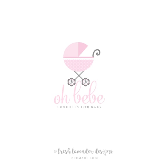 Stroller Logo Baby Logo Premade Logo Custom Logo Pram Etsy