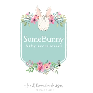 Bunny Logo, Woodland Logo, Custom Logo, Hand Drawn Logo, Premade Logo, Logo Designer, Photography Logo, Whimsical Logo, Children&#39;s Logo
