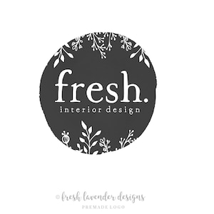 Farmhouse Logo, Custom Logo, Premade Logo, Country Logo, Hand Drawn Logo, Logo Designer, Rustic Logo, Floral Logo, Photography Logo,Branding
