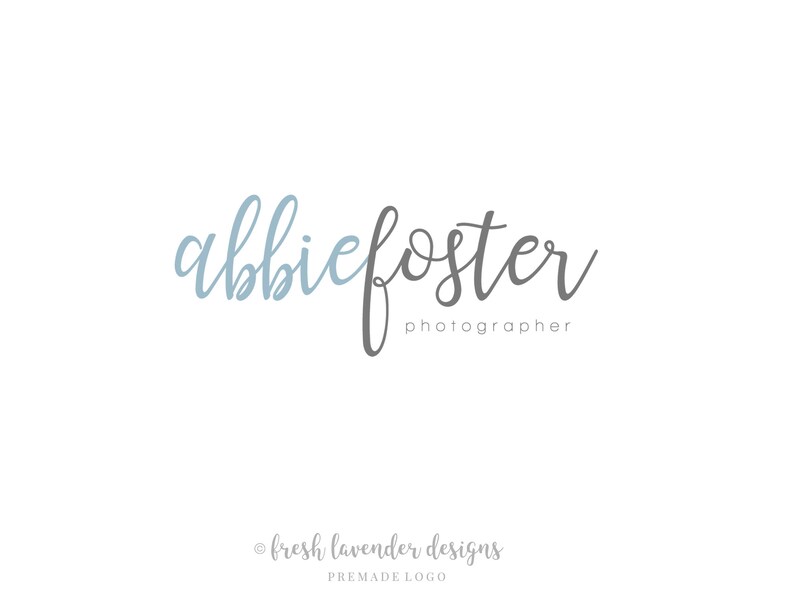 Name Only Logo, Text Logo, Custom Logo, Custom Logo Design, Logo Designer, Premade Logo, Photography Logo, Wedding Logo, Watermark, Classic image 1