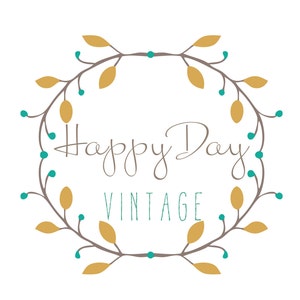 Custom Logo Design Premade Logo Hand Drawn Vintage Wreath with Text