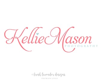 Calligraphy Logo, Custom Logo, Logo Design, Premade Logo, Name Only Logo, Logo with Heart, Text Only Logo, Wedding Logo, Photography Logo