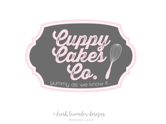 Baking Logo Custom Logo Premade Logo Logo Design Cupcake Etsy