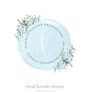 Custom Logo Premade Logo Magnolia Logo Watercolor Floral - Etsy