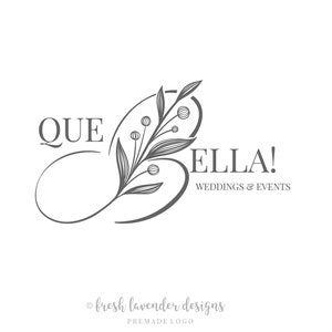 Monogram Logo, Floral Monogram, Custom Logo, Custom Logo Design,Premade Logo, Initial Logo, Elegant Logo, Branding, Custom Branding