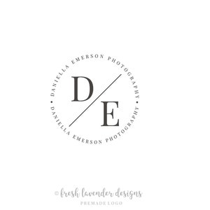 Monogram Logo, Masculine Logo, Custom Logo, Premade Logo, Text Only Logo, Logo for Men, Initial Logo, Custom Branding, Photography Logo