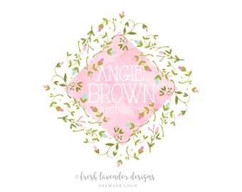 Floral Logo, Premade Logo, Custom Logo, Logo Designers, Watercolor Logo, Affordable Branding, Hand Drawn Logo, Photography Watermark