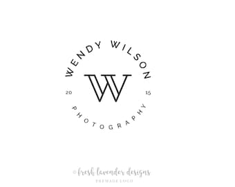 Stamp Logo, Custom Logo, Logo Design, Premade Logo, Monogram Logo, Masculine Logo, Initial Logo, Wedding Logo, Photography Logo, Watermark