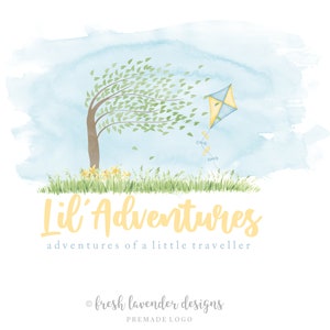 Kundenspezifisches Aquarell Baum Logo: KinderBranding