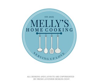 Logotipo de cocina, logotipo personalizado, logotipo prediseñado, logotipo de repostería, logotipo de comida, logotipo de catering, marca, marca empresarial, diseñador de logotipos, logotipo asequible