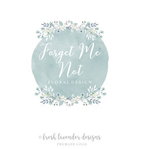 Logo Design, Floral Logo, Aquarell Floral, Custom Logo, Logo Design, Vorgefertigtes Logo, Florist Logo, Fotografie Logo