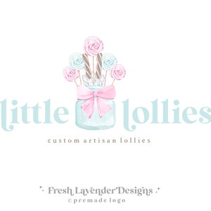 Candy Logo, Custom Logo, Lollipop Logo, Bakery Logo, Logo with Candy, Logo for Bakers, Branding Package, Logo Designer, Logo with Sweets