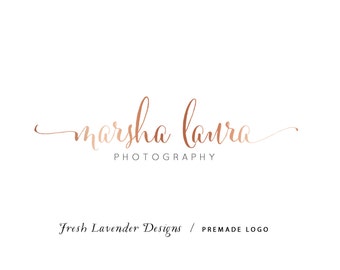 Rose Gold Logo / Name Only Logo / Classic Logo / Custom Logo / Photography Logo / Watermark Logo / Logo for Photographers