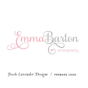 Logo script con cuore / Logo scritto a mano / Logo personalizzato / Logo personalizzato / Logo cuore / Logo classico / Logo fotografico