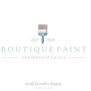 Paint Logo, Painter Logo, Custom Logo, Premade Logo, Paintbrush Logo, Watercolor Logo, Rustic Logo, Logo Designer, Branding Package