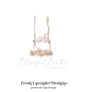 Baby Logo, Doula Logo, Custom Logo, Branding, Watercolor Logo, Branding Package, Newborn Logo, Logo Designer, Branding Kit, Photography Logo