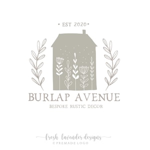 Cottage Logo, Rustic Logo, Custom Logo, Logo Design, Premade Logo, Farmhouse Logo, Branding, Custom Branding, Name Logo, Photography Logo