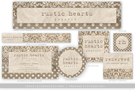 Spring Pastel Etsy Shop Banner Set Pastel Rainbow Damask Premade Etsy Banner Set Premade Etsy Kit 186102111 Etsy Banner Set