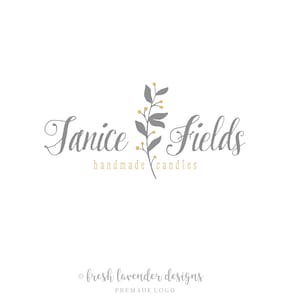 Twig Premade Logo, Custom Logo, Leaf Logo, Logo Design, Vustom Logo,Personalized Logo, Hand Drawn Logo, Photography Logo, Branding